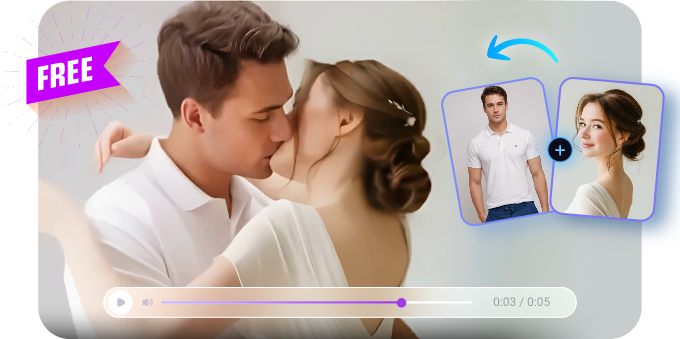 Generador de videos de besos con IA gratis online