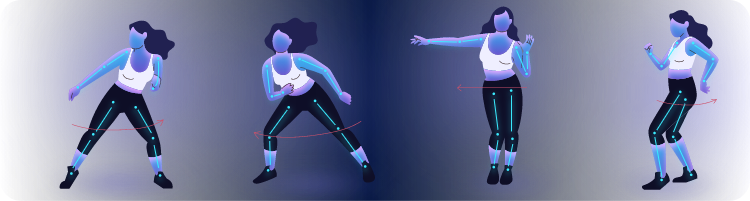 Plantillas de video de baile de body swap con IA