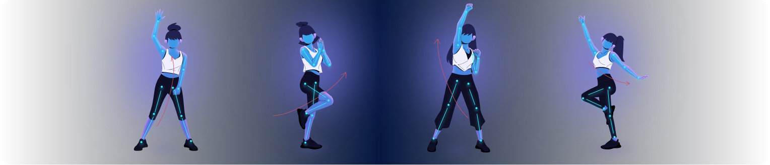 Plantillas de movimientos de baile con IA
